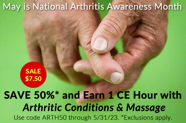 Save 50% on Arthritic Conditions & Massage
