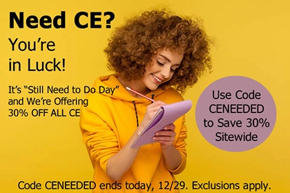 Today Only! Save 30% on Massage CE