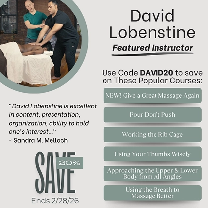 20% Savings on David Lobenstine's Courses