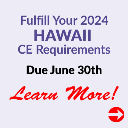 Hawaii 2024 CE Requirements