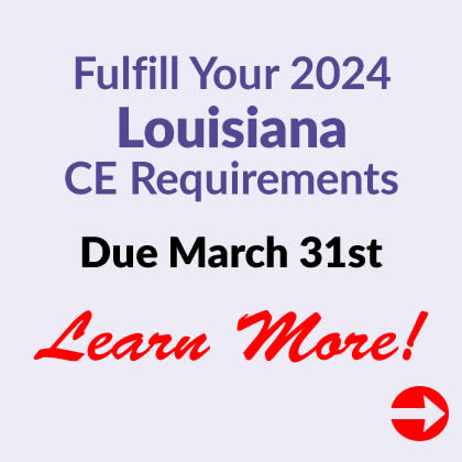 Louisiana 2024 CE Requirements