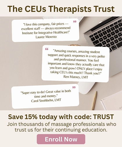 September Savings! Save 15% and fullfill your massage CE requirements!
