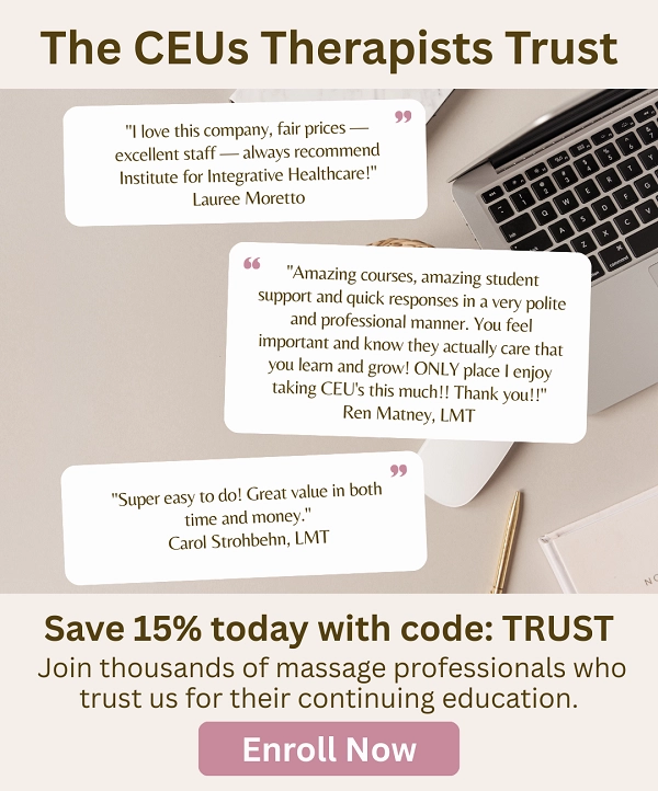 September Savings! Save 15% and fullfill your massage CE requirements!