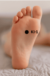 Acupressure point KI 1