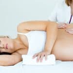 Pregnant woman having a massage