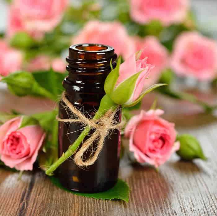 Rose essential oil is great for skin health.