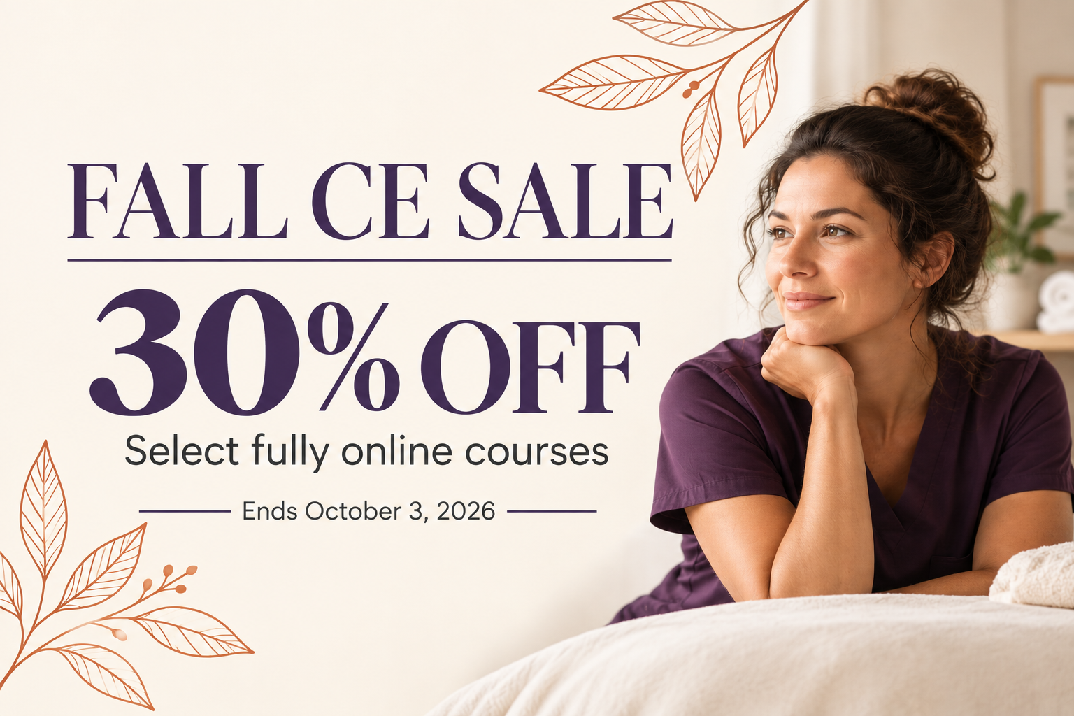 Save 30% on select online CE courses